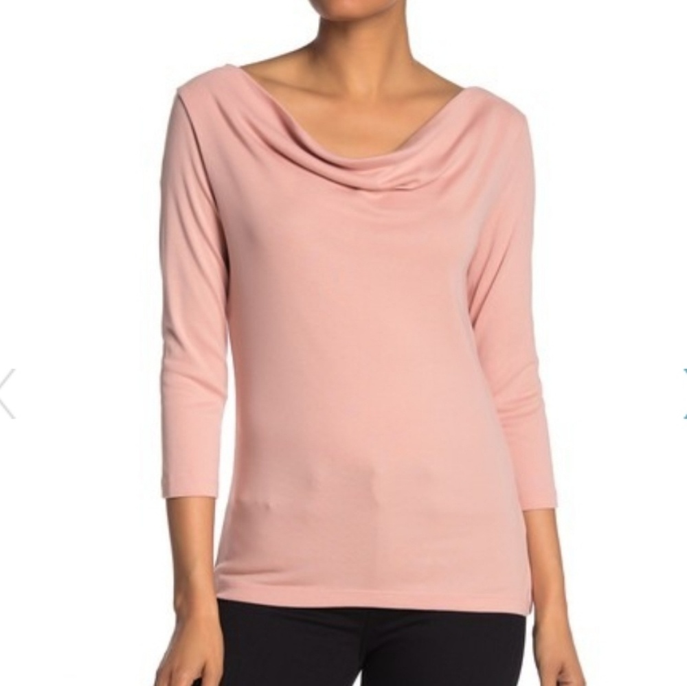 PHILOSOPHY APPAREL Cowl Neck 3/4 Sleeve top Small.